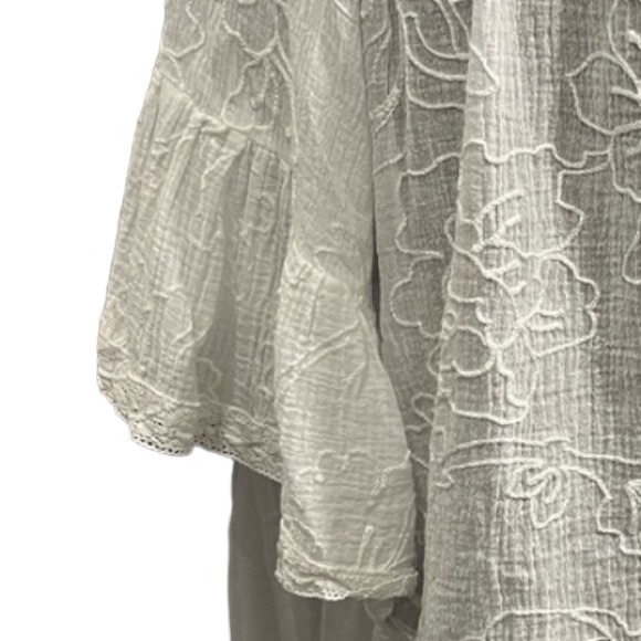 White Threaded Embroidered Blouse Size M - Picture 5 of 7